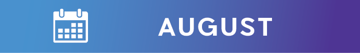 A calendar icon and the text "August"