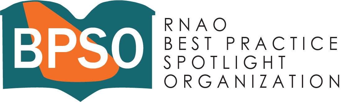 BPSO logo with text that reads "RNAO Best Practice Spotlight Organization"